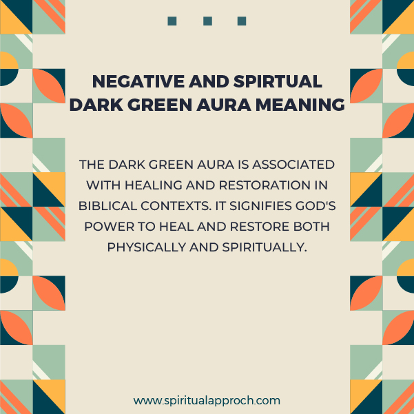 Negative Spiritual Dark Green Aura Meanings