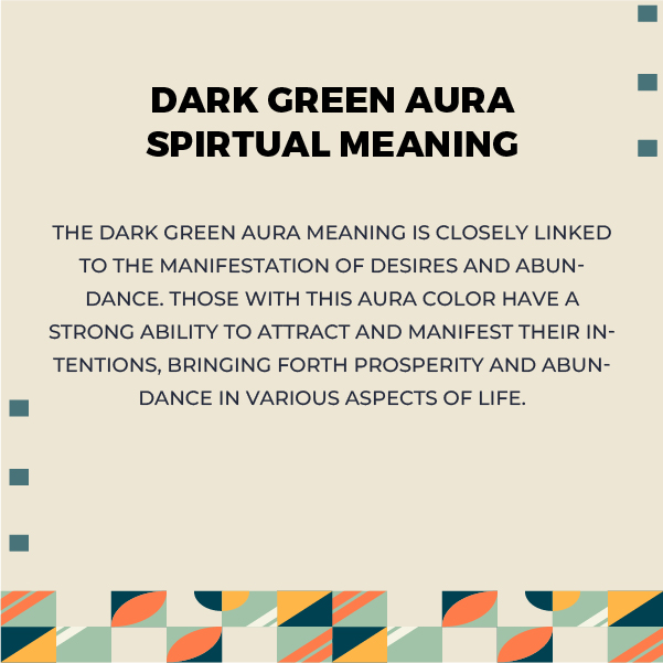 Spiritual Dark Green Aura Meanings