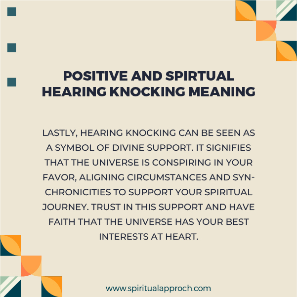 Positive Spiritual Meanings of Hearing Knocking