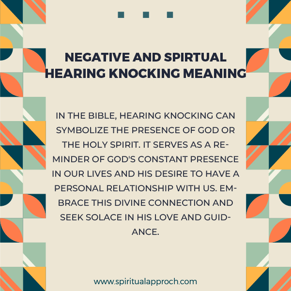Negative Spiritual Meanings of Hearing Knocking