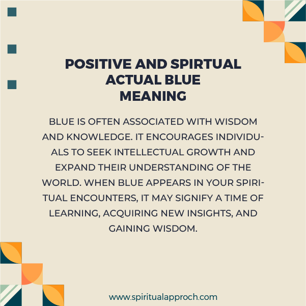 Positive Blue Spiritual Meanings