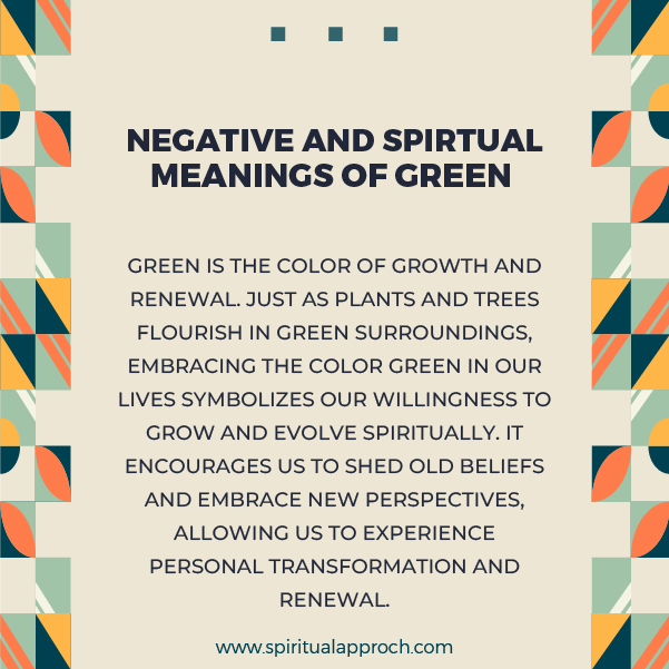 Negative Green Spiritual Meanings