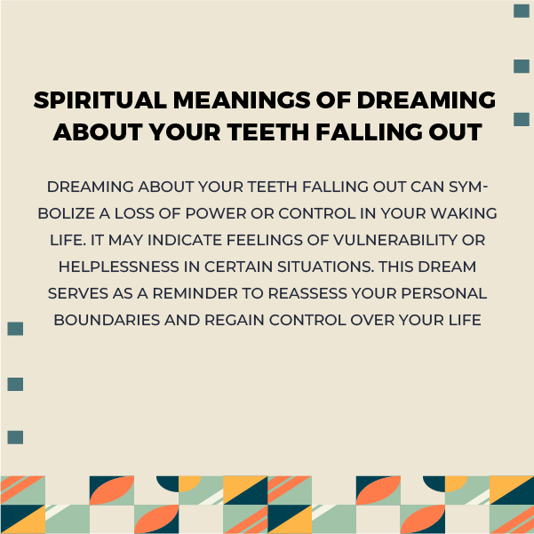 Negative Meanings of Dreaming About Your Teeth Falling Out