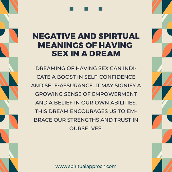 Negative Meanings of Having Sex in a Dream