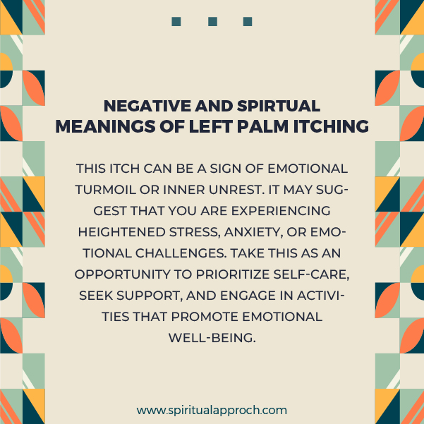 Negative Meanings of Left Palm Itching