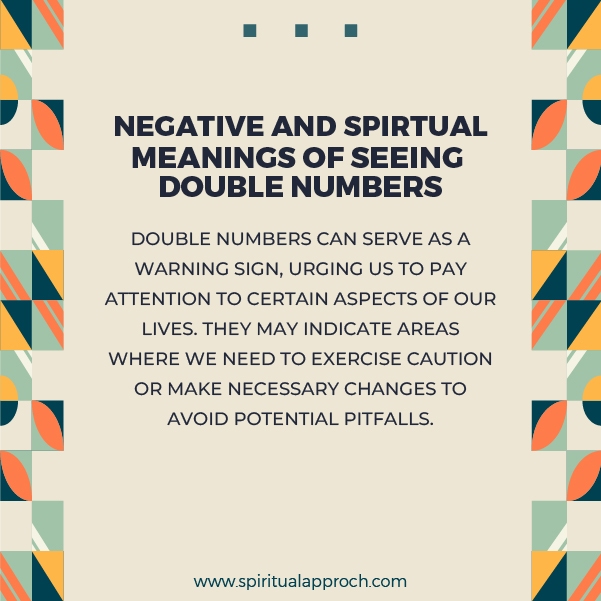 Negative Meanings of Seeing Double Numbers
