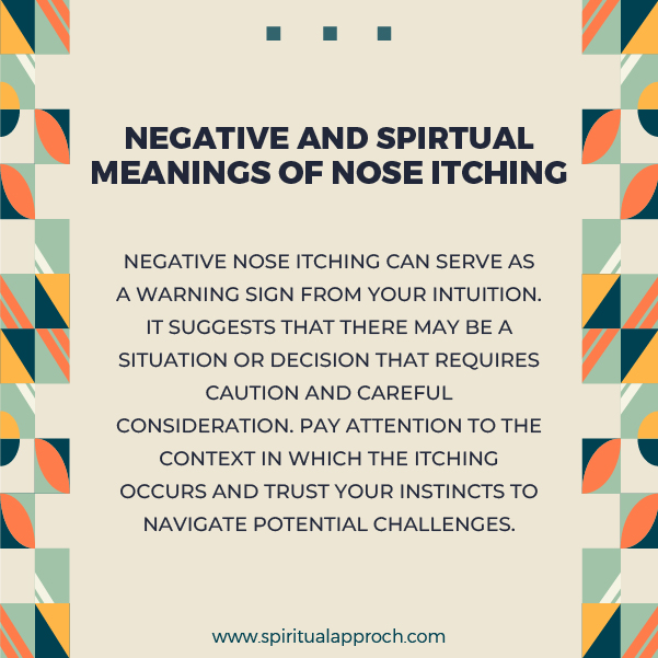 Negative Nose Itching Spiritual Meanings