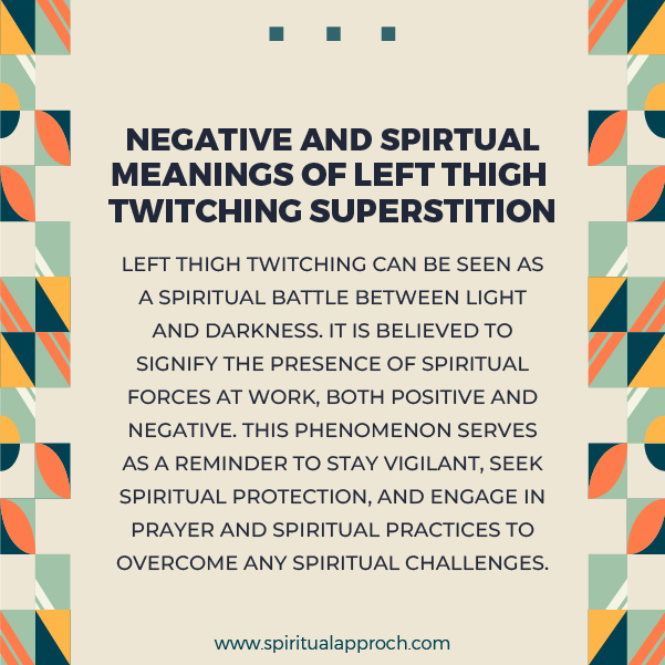 Negative Spiritual Left Thigh Twitching Superstition Meanings
