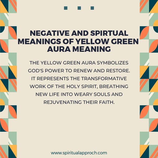 Negative Spiritual Yellow Green Aura Meanings