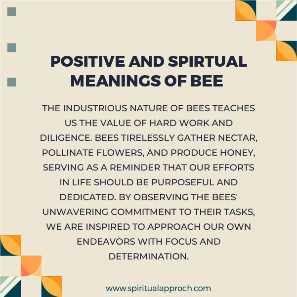 Positive Bee Spiritual Meanings