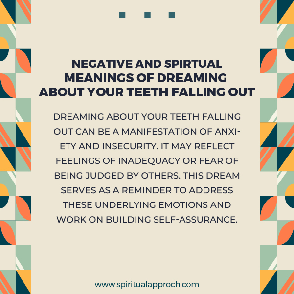 Positive Meanings of Dreaming About Your Teeth Falling Out