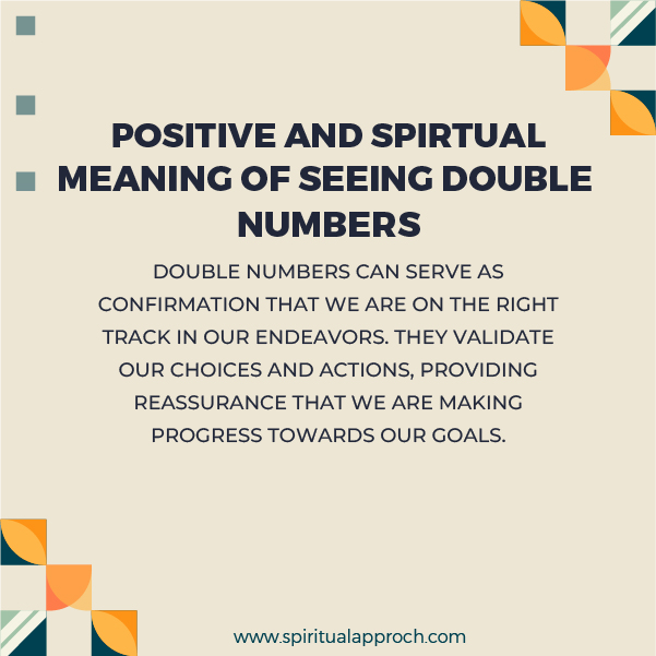 Positive Meanings of Seeing Double Numbers