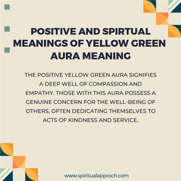 Positive Spiritual Yellow Green Aura Meanings