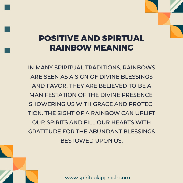 Positive Rainbow Spiritual Meanings