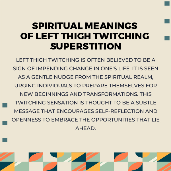 Spiritual Left Thigh Twitching Superstition Meanings