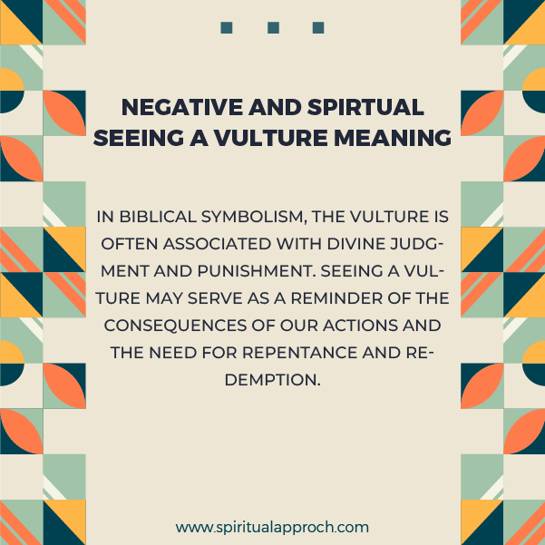 Negative Spiritual Meanings of Seeing a Vulture