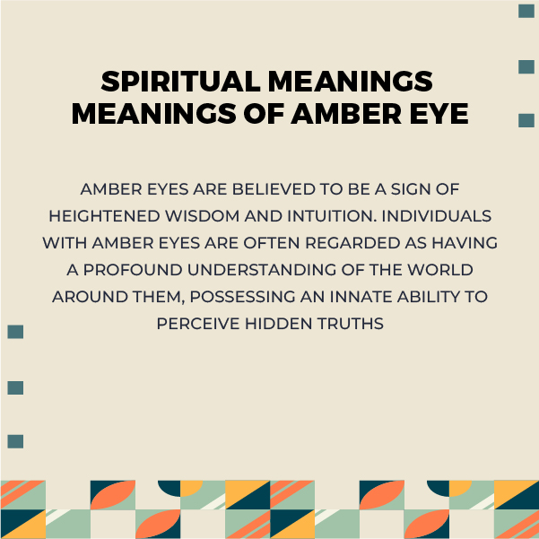Spiritual Meanings of Amber Eye