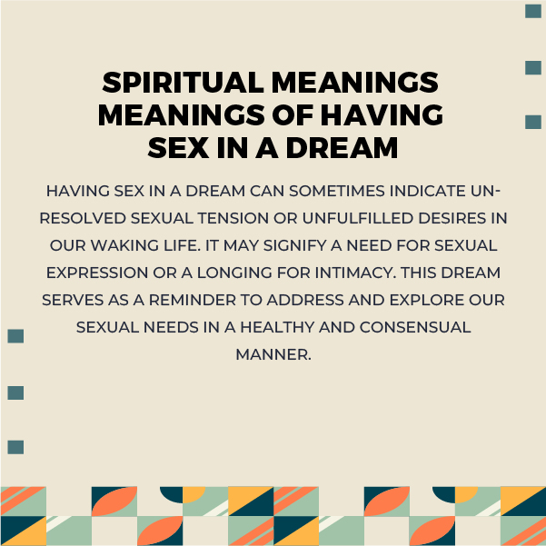 Spiritual Meanings of Having Sex in a Dream