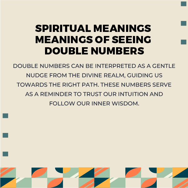 Spiritual Meanings of Seeing Double Numbers