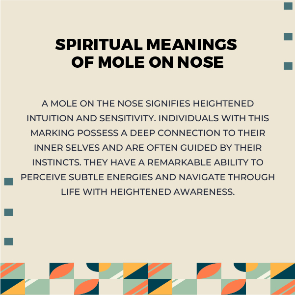 Spiritual Mole On Nose Meanings