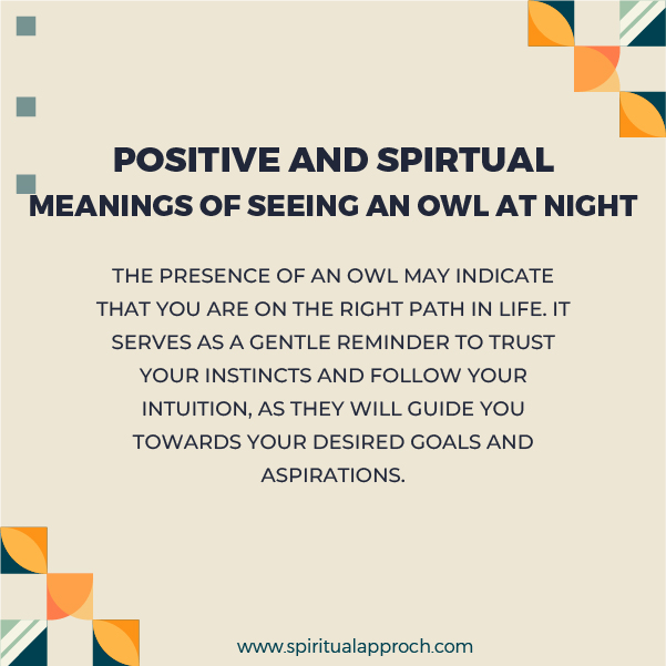 Positive Seeing An Owl At Night Spiritual Meaning