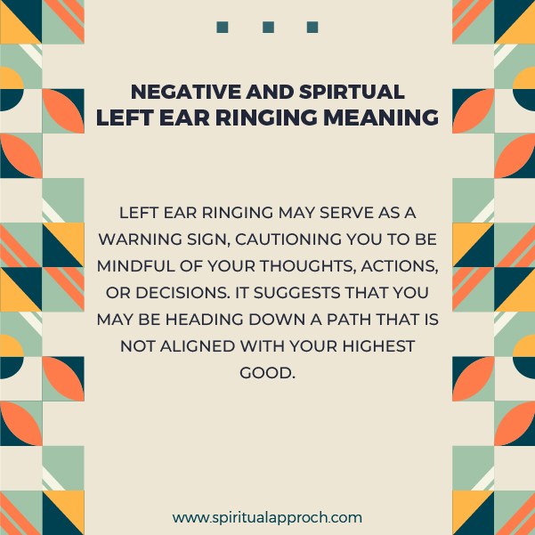 Negative Left Ear Ringing Meanings