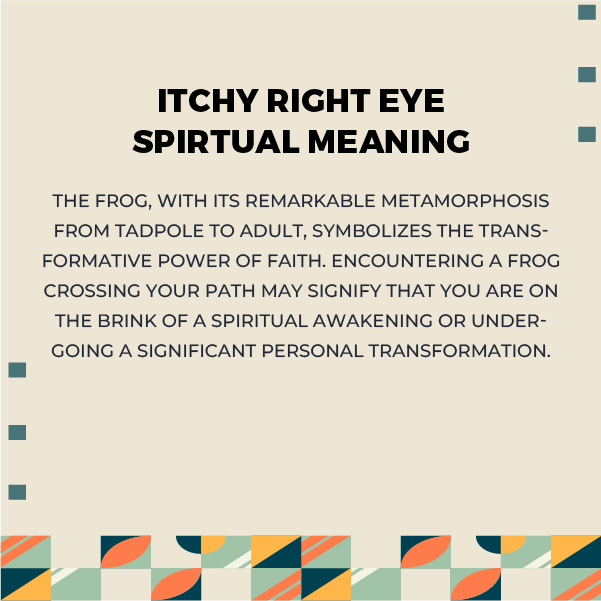 Spiritual Itchy Right Eye Meanings