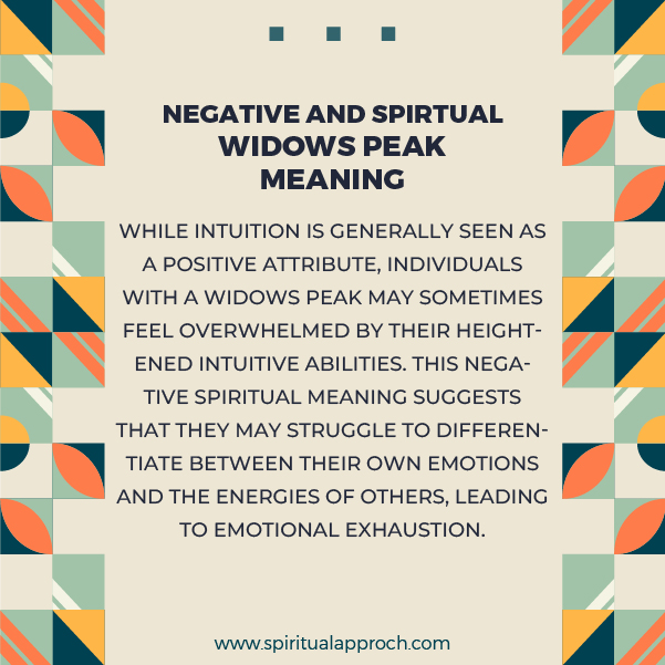 Negative Widows Peak Spiritual Meaning