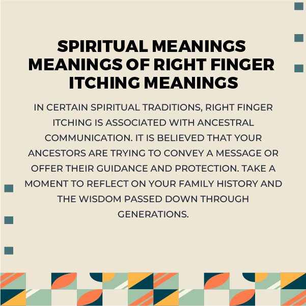 Spiritual Right Finger Itching Meanings