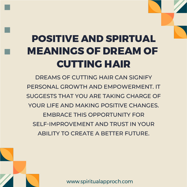 Positive Meanings of Dream of Cutting Hair