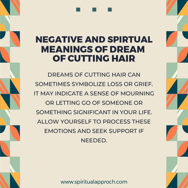 Negative Meanings of Dream of Cutting Hair
