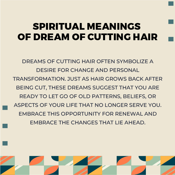 Spiritual Meanings of Dream of Cutting Hair