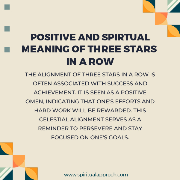 Positive Meanings of Three Stars in a Row