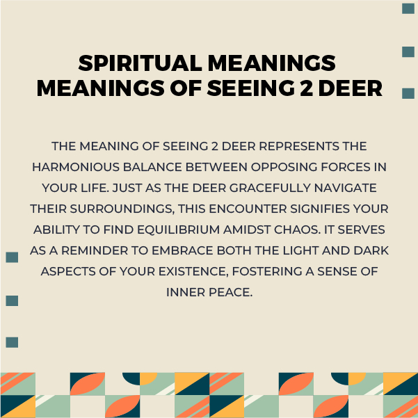 Spiritual Meanings of Seeing 2 Deer